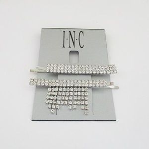 INC crystal fringe Bobby pins